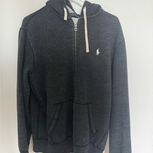 Ralph Lauren Men's Charcoal Zip-Up Hoodie